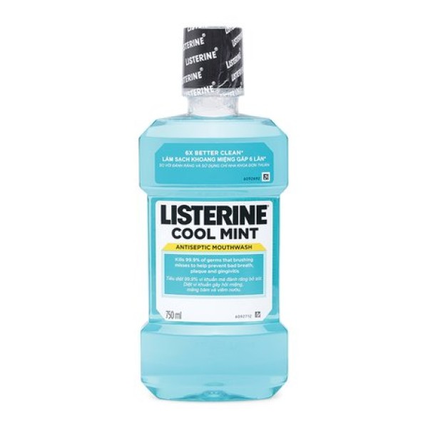 Nước súc miệng diệt khuẩn hương bạc hà mát lạnh Listerine cool mint (750ml)